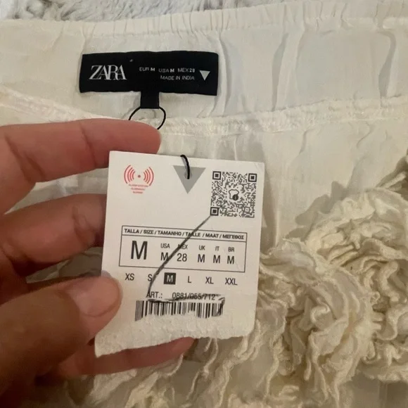 NWT Zara cropped linen shirt - Picture 7 of 9